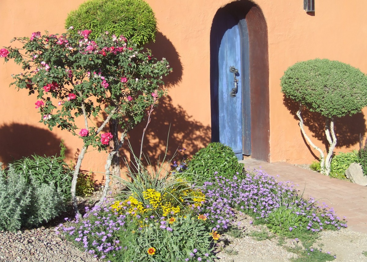 Springtime foliage blooms around one of Old Mesilla's most recognizable residences.