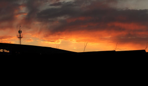 Sunset in central Chihuahua state.