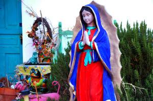 The Virgin Mary outside a home in Old Mesilla, New Mexico. 