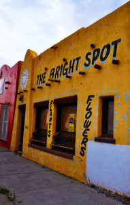 The Bright Spot is an out-of-busieness flower shop located in historic adobe buildings in Anthony New mexico near the Texas border.