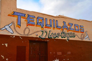 Tequilazos disco teque is an out-of-buisiness club located in an historic adobe building in old downtown Anthony New Mexico'
