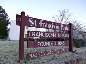 St. Francis de Paula was founded in 1865 after the local people of Tularosa helped the United States Army fight against the Mescalero Apache tribe. 